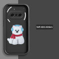 Tokifu For Nothing Phone 3A With DIY Cute Puppy Sticker - Step Lens Full Pack Thickened Anti-Drop Silicone Phone Case. 