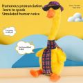 Dancing Duck Electronic Plush Toys Repeat Talking Sing Record Voice usb charge Funny Music Luminescent Gifts Plush Toy. 