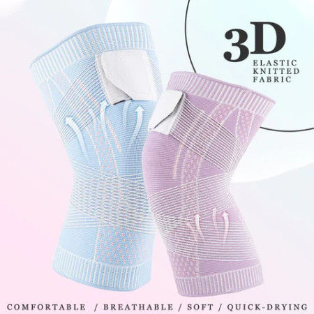 1/2PC Elastic Bandage Pressurized Knee Pads Knit Knee Support Protector Fitness Sport Running Muscle Pain Relief Joint Protective Gears