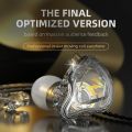 QKZ NUNE Audiophile Bass HiFi Headphones With Mic Wired Earphones Detachable Audio Cable Music Sport Monitors IEM Headsets AK6.