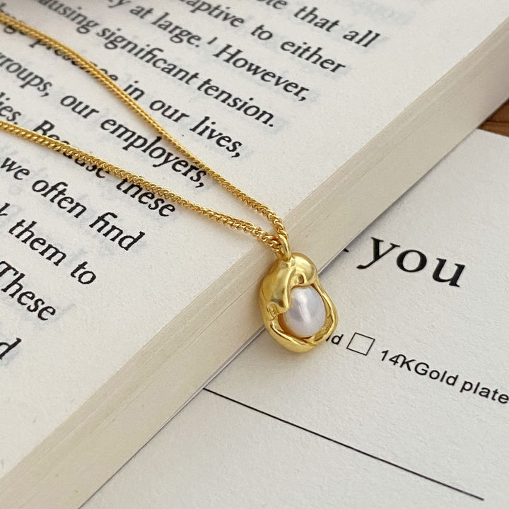 PONYKISS%20Real%20925%20Sterling%20Silver%20Pearl%20Irregular%20Geometry%20Choker%20Necklace%20For%20Women%20Classic%20Fine%20Jewelry%20Minimalist%20Accessories%20-%20Image%207