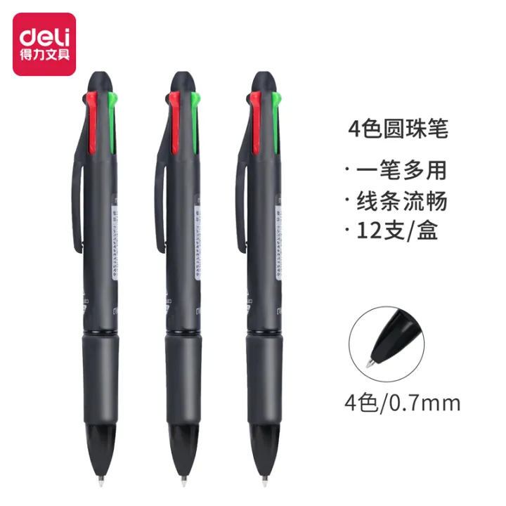 Deli%2033390%204%20Colors%20Ballpoint%20Pen%20Multi%20Functional%20Red%20Green%20Blue%20-%20Image%202