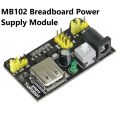 MB102 Breadboard Power Supply Module Solderless 3.3V 5V Breadboard Power Supply Module For Arduino DIY Do Not Need Any Cables For Power Supply.
