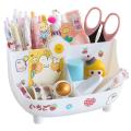 Desktop File Tray Cute Stationery Holder Large-capacity Stationery Storage Box Cute Desk Organizer Cartoon Pencil Holder. 