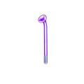 Replace High Frequency Nozzles Electrode Facial Wand HF Glass Tube Acne Removal Skin Care Violet/red Ray Therapy Lateil.