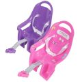 Universal Doll Bike Seat with Stickers DIY Decal Girls Kids Bike Accessories,Pink. 