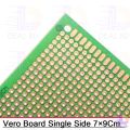 Veroboard Single Side Dot 9x7cm Glass Fiber Stripboard PCB Printed Circuit Board Project Board For Prototyping Weld Soldering Arduino DIY. 