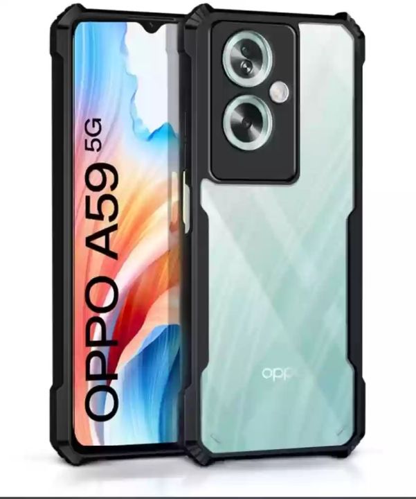 Oppo A59 5G Protective Black Border Crystal Clear Xundd Mobile Back Case Cover
