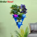 Triangle Wall Shelf Without Flower . Self Adhesive Punch Free (1/3/5 Pcs Stand 1 set  ) Premium Quality Premium Quality.. 