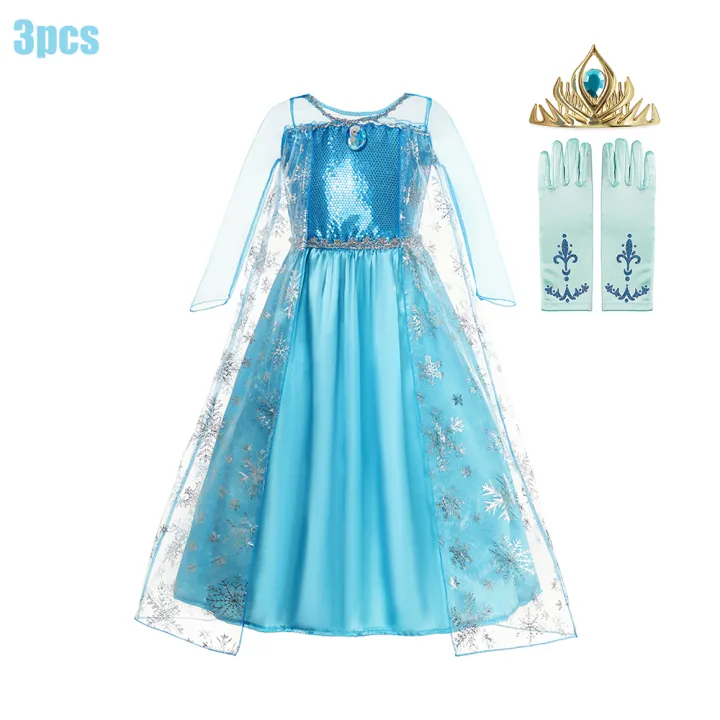 Disney%20Frozen%20Princess%20Elsa%20Costume%20For%20Girl%202024%20Carnival%20Party%20Snow%20Queen%20Luxury%20Cosplay%20Birthday%20Party%20Ball%20Gown%20Outfit%20Dress%20-%20Image%204
