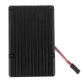 2X for Raspberry Pi 4 Aluminum Case with Dual Cooling Fan Metal Shell Black Enclosure for Raspberry Pi 4 Model B. 