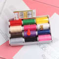 Household color sewing machine small roll black and white polyester thread, hand sewn clothes, needle box set. 