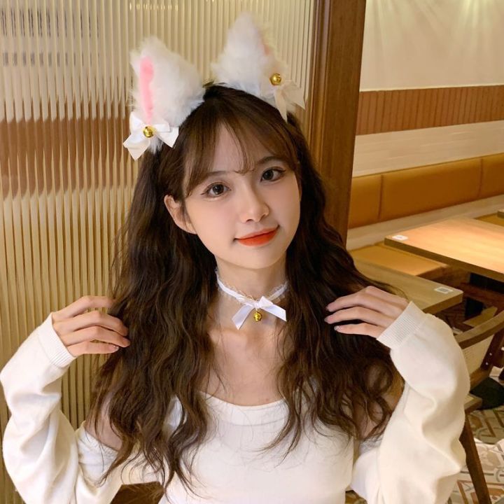 Cat%20Ear%20Headband%20Women%20Girls%20Bowknot%20Bell%20Chocker%20Necklace%20Plush%20Furry%20Hair%20Band%20Hair%20Clips%20Paws%20Anime%20Props%20Cosplay%20Party%20-%20Image%205