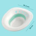 Sitz Bath, Sitz Bath for Hemorrhoids, Sitz Bath for Toilet Seat, Postpartum Care, Sits Bath Kit for Women, Collapsible, Flusher Hose, Drain Holes, Wider Seating Area, Deeper Bowl.