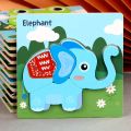 Wooden Montessori Toys Puzzle Educational Animals Cartoon Early Learning Cognition Intelligence Game For Children Kids Toys Gift.