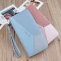 Geometric Luxury Leather Wallets Women Long Zipper Coin Purses Tassel Design Clutch Wallet Female Money Credit Card Holder. 