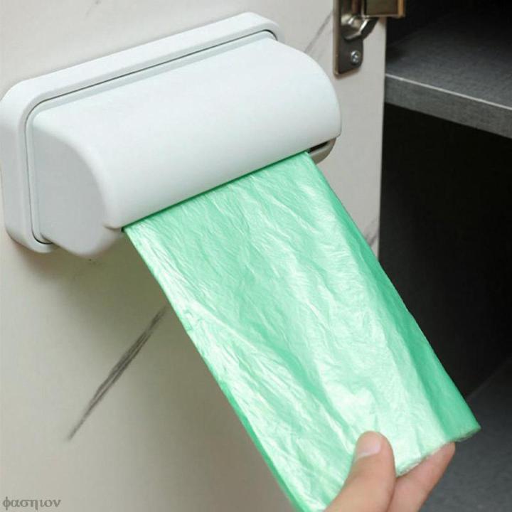Trash Bags Storage Box Kitchen Plastic Bags Container Garbage Bag Dispenser For Kitchen Bathroom Wall Mounted Grocery Bag Holder
