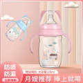 BabyCare PP Wide Bore Plastic Baby Choke Prevention Cup Newborn Straw with Handle Milk Bottle. 
