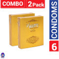 Amore Gold Luxury Condom For Men - SMC - 2 Box - 6Pcs Condoms. 