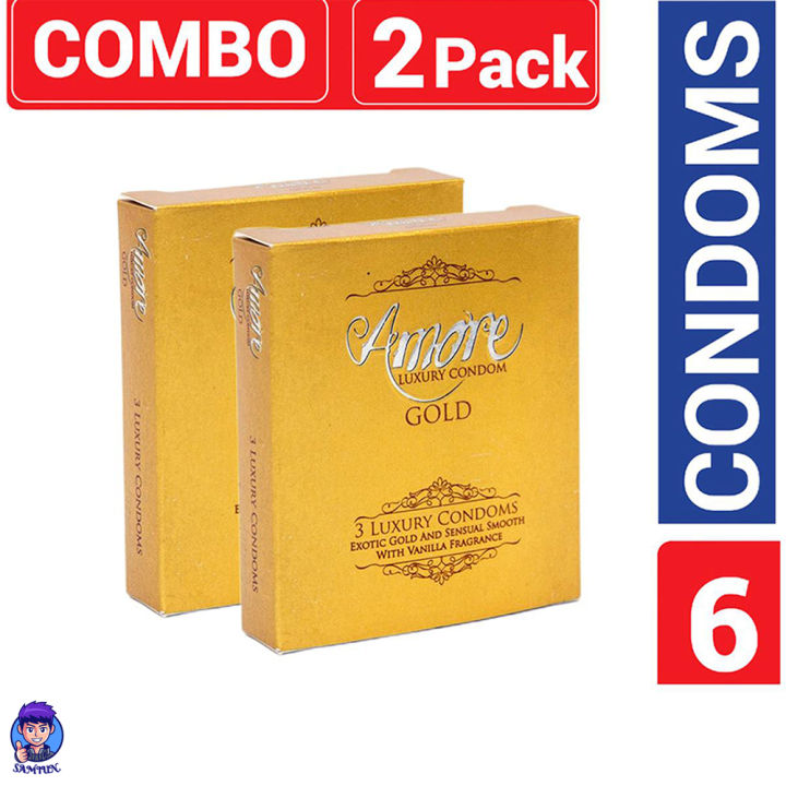 Amore Gold Luxury Condom For Men - SMC - 2 Box - 6Pcs Condoms