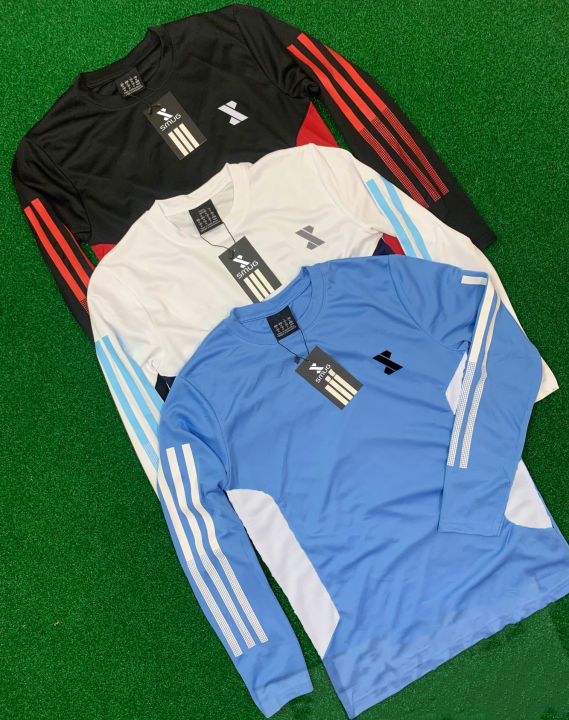SMUG Premium Full Sleeve T-shirt Combo 3 pcs- Black , White and Sky blue