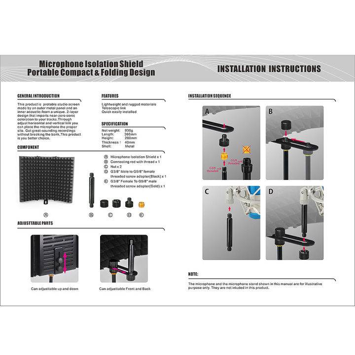 5%20Panel%20Microphone%20Isolation%20Shield%20Recording%20Absorber%20Foam%20Panel%20-%20Image%208