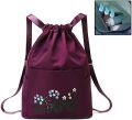 JAKEJAY Sports Bags Women's Gym Drawstring Folding Large Water Pool Swimming Yoga Travel Training Bolsas for Men's Waterproof Backpack (Color : Pink 1.
