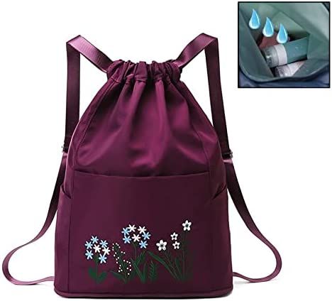 JAKEJAY%20Sports%20Bags%20Women's%20Gym%20Drawstring%20Folding%20Large%20Water%20Pool%20Swimming%20Yoga%20Travel%20Training%20Bolsas%20for%20Men's%20Waterproof%20Backpack%20(Color%20:%20Pink%201%20-%20Image%205