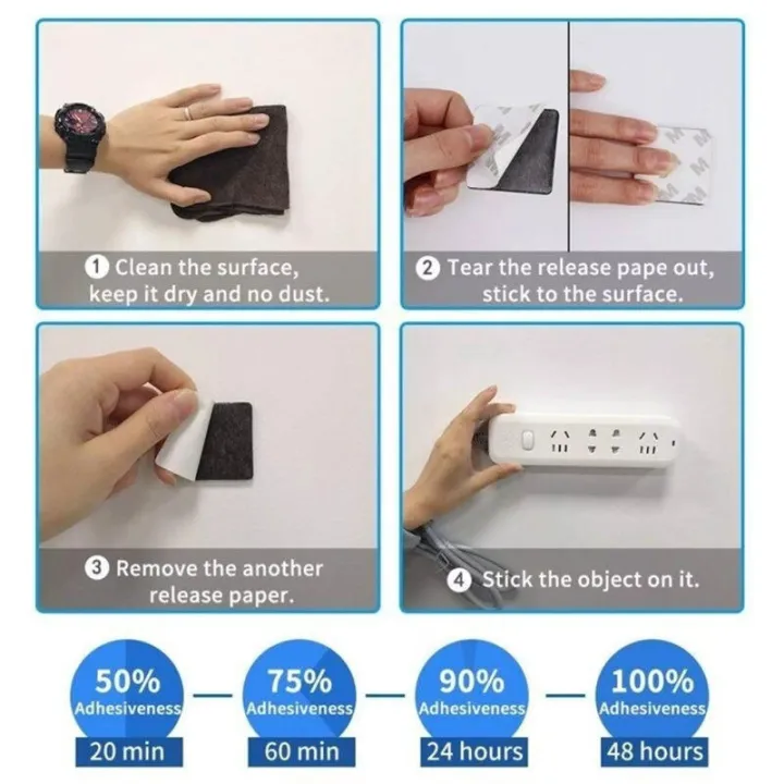 Rhs%20Online%2050%20Pieces%203m%20Double%20Sided%20Foam%20Tape%20Strong%20Pad%20Mounting%20Round%20Square%20Car%20Home%20Adhesives%20Use%20-%20Image%208
