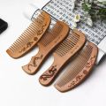 【Daily Necessities For Anyone Store】50% Hot Comb Natural Peach Solid Wood Comb Engraved Peach Wood Healthy Massage Hair Care Tool Accessoriy. 