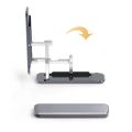 Folding Mini Metal Phone Holder Aluminum Alloy Back Stick Invisible Portable Bracket Universal Mobile Desktop Phone Bracket. 