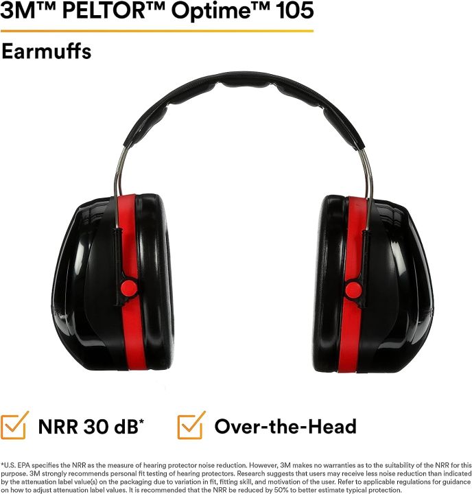 3M%20H10A%20Peltor%20Optime%20105%20Over%20the%20Head%20Earmuff,%20Ear%20Protectors,%20Hearing%20Protection,%20NRR%2030%20dB%20-%20Image%203