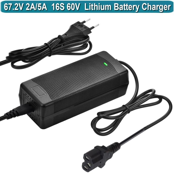 67.2V 2A 135W Electric Scooter Charger, 60V 16S Lithium Battery Charger for Electric bike Battery Charger, T plug