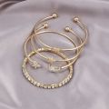 Trendy New Stylish Adjustable 4 Pcs/Set Bracelet for Women - Bracelets for Girls Simple Stylish - Bangle Bracelet for Women New Collection Korean Style Fashion Jewellery Ornament. 