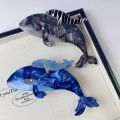 2023 New Design Cartoon Marine Shark Hair Clips Cute Blue Whale Acetate Hair Claw Hair Tiara Accessories Vintage Jewelry Gift.