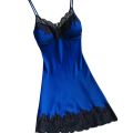 Ladies Silk Satin Night Dress Sleeveless Nighties V-neck Nightgown Nightdress Lace Sleepwear Nightwear For Women Intimates. 