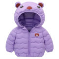 Children's short padded clothes, autumn and winter warm jackets, cute hooded padded jackets for boys and girls, 0-5 years old baby tops.