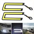 1PC U-Shaped 12V LED COB Car Auto DRL Driving Daytime Running Lamp Fog Light. 
