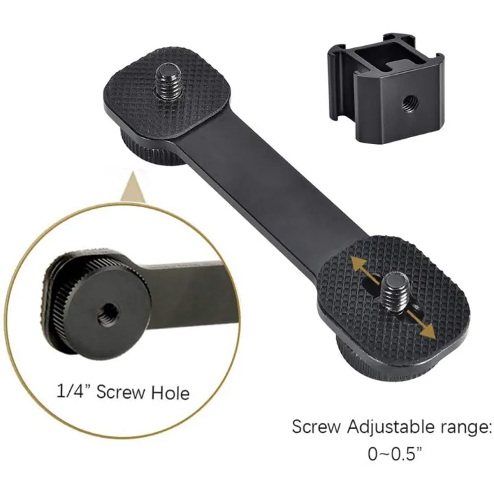 Triple%20Cold%20Shoe%20Mount%20Universal%20Extension%20Bracket%20Holder%20Adapter%20for%20LED%20Video%20Light%20DSLR%20Phone%20Gimbal%20Stabilizer%20-%20Image%205