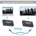60M HDMI-compatible Extender Over IP Network Extender 1080P HDMI Transmitter by RJ45 CAT5e CAT6 LAN Extensor Like HDMI Splitter.