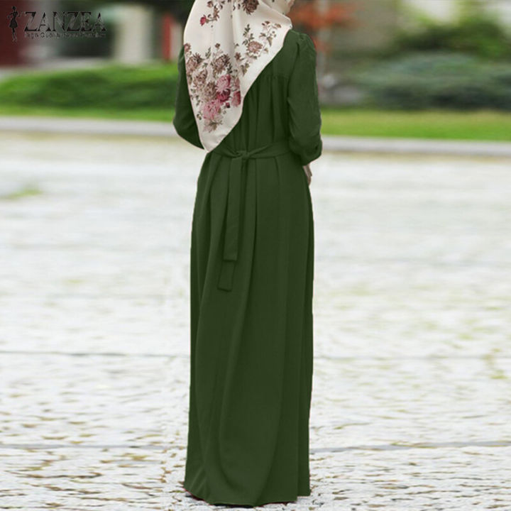 ZANZEA%20Muslimah%20Wanita%20Muslim%20Dubai%20Islam%20Abaya%20Pakaian%20Maxi%20Panjang%20Kaftan%20Pakaian%20Parti%20Koktel%20-%20Image%204