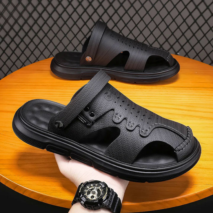 Mens%20leather%20sandals%20Summer%20Classic%20Mens%20Slippers%20soft%20sandals%20fashion%20casual%20comfortable%20outdoor%20beach%20walking%20shoes%20-%20Image%209