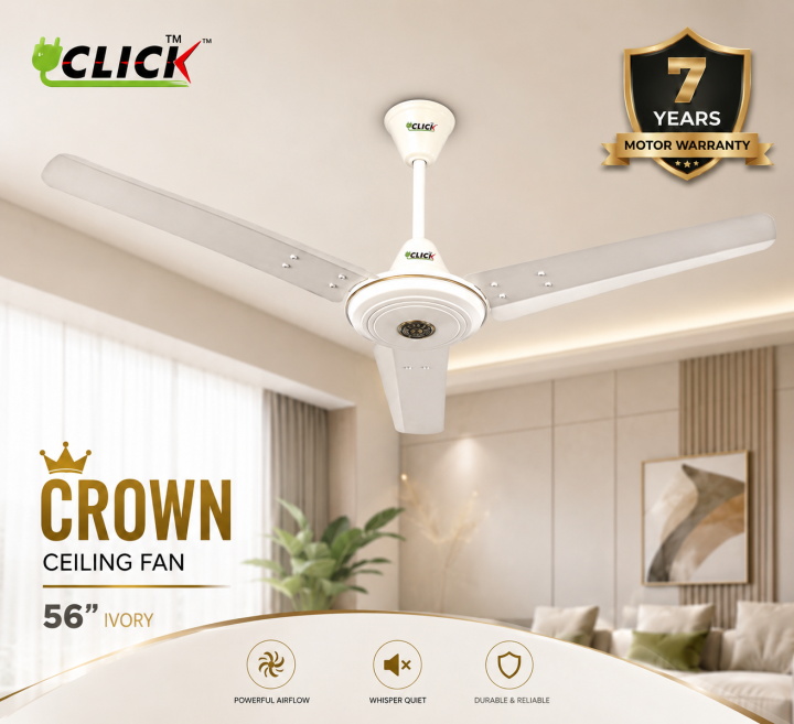 CLICK%20Crown%20Ceiling%20Fan%2056"%20(Ivory)%20-%20807047%20%7C%207%20Years%20Motor%20Warranty%20%7C%20Free%20Delivery%20-%20Image%202