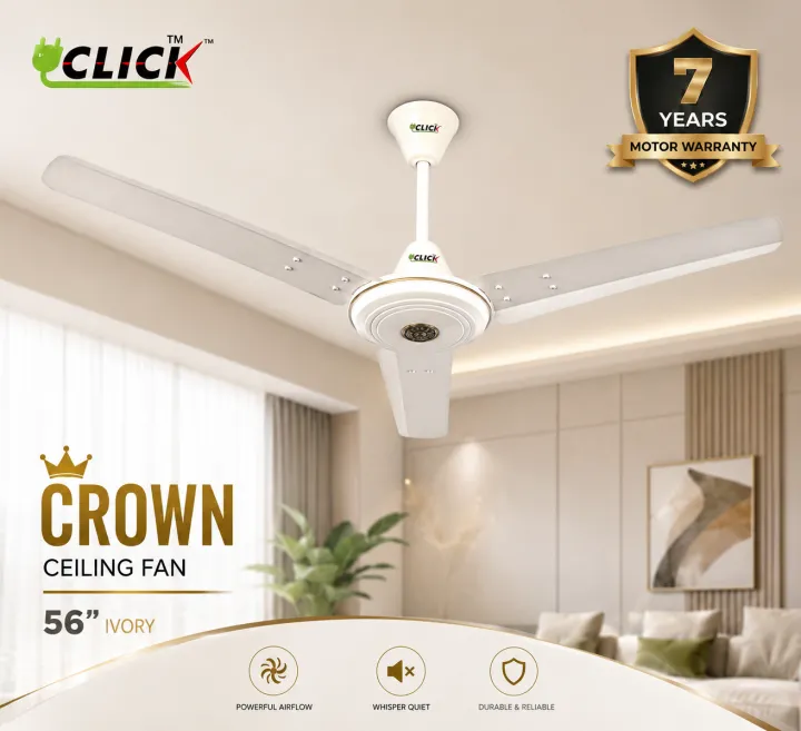 CLICK%20Crown%20Ceiling%20Fan%2056"%20(Ivory)%20-%20807047%20%7C%207%20Years%20Motor%20Warranty%20%7C%20Free%20Delivery%20-%20Image%202