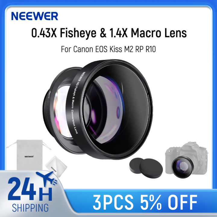 NEEWER 49mm Fisheye Macro Lens 18mm Focus Compatible
