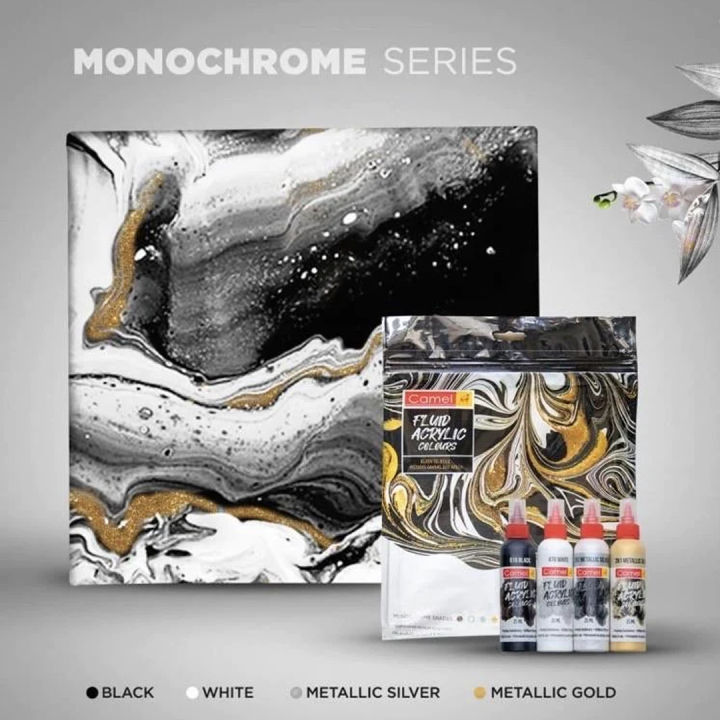 Camel Fluid Acrylic Colors Monochrome Shade