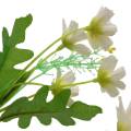 Artificial Fake Daisy Flower Indoor Outdoor Hanging (White Green). 