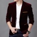 2021 Autum Velvet Wedding Dress Coat Mens Blazer Jacket Fashion Casual Suit JacketStage DJ Men's Business Blazers Costume Homme. 