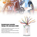 Controller Pedal Throttle Kit, 24V 800W Easy Installation Safe Protection Aluminium Alloy Electric Bike Brushed Controller Kit for Electric Scooter.