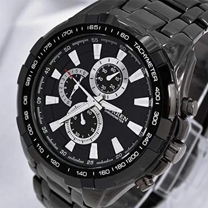 CURREN%208023%20Men's%20Stainless%20Steel%20Business%20Fashion%20Fashion%20Chronograph%20Clock%20Analog%20Water%20Resistance%20For%20Men%20-%20Black%20-%20Image%203